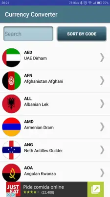 Currency Converter android App screenshot 2