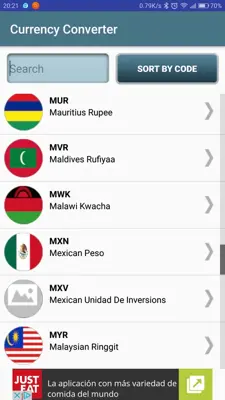 Currency Converter android App screenshot 3